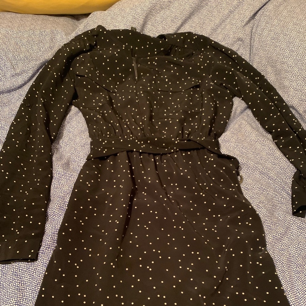 Mossimo polka dot tie belt dress